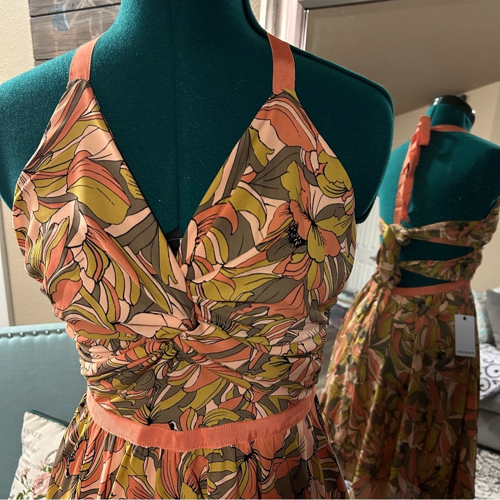 NWT Prose & Poetry Floral Dress with tie back